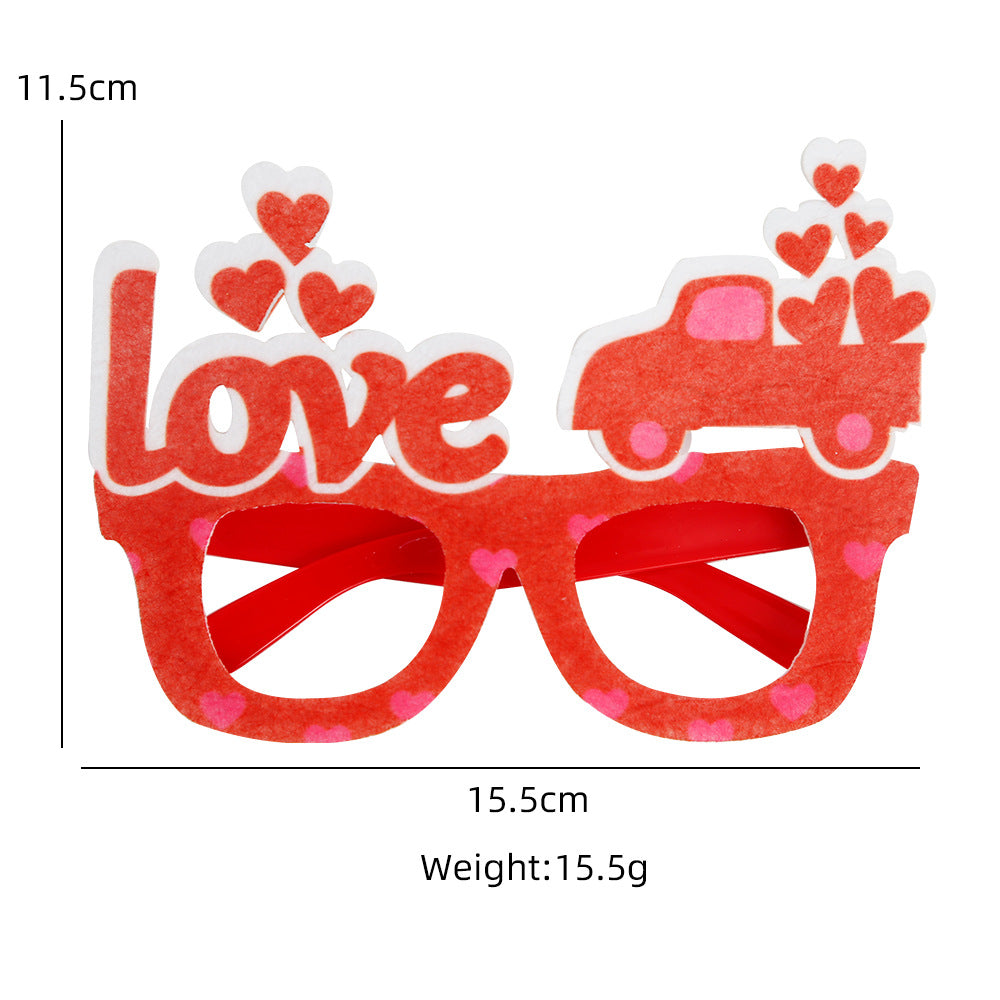 Wholesale Valentine's Day Glasses Party Decorations LOVE Love Glasses Frame Holiday Party Dress Up Photo Props